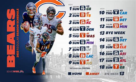 See the Bears 2023 training camp schedule